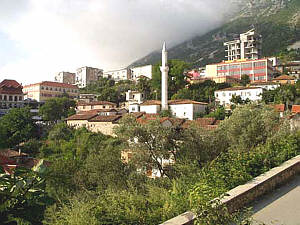 La città di Lushnje in Albania